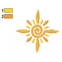 Sun Logo Embroidery Design 02